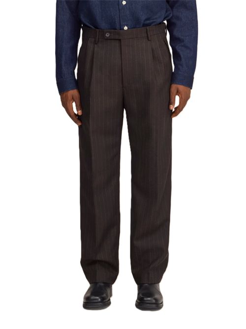Robin - Tailored relaxed fit wool pant NN.07 | 263000111710078780 BROWN STRIPE L32